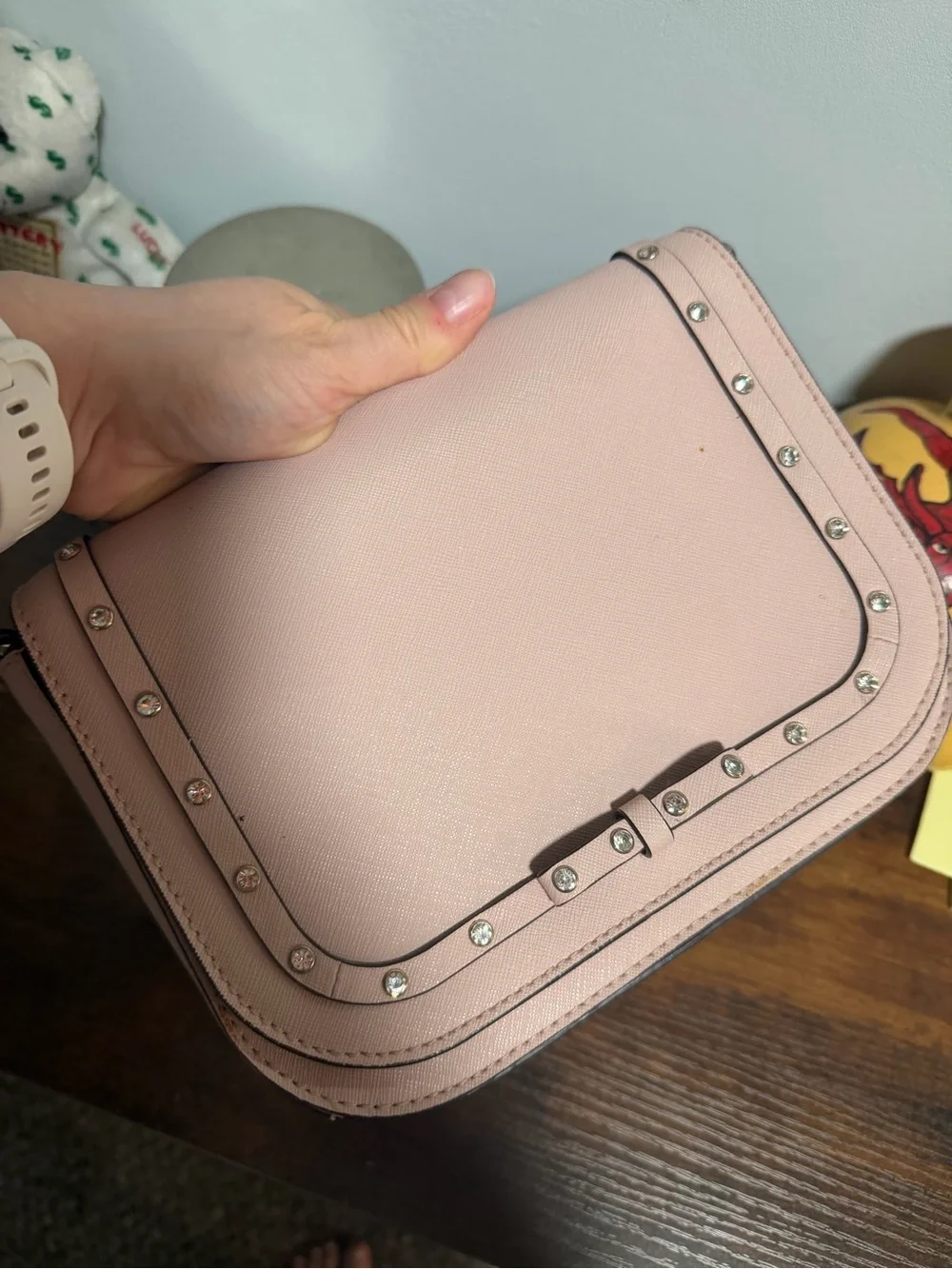 Kate Spade Pink Stud-Trim Crossbody Bag